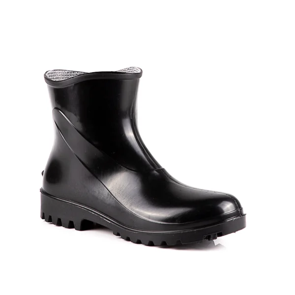 Bota PVC Preta Cano Extra Curto